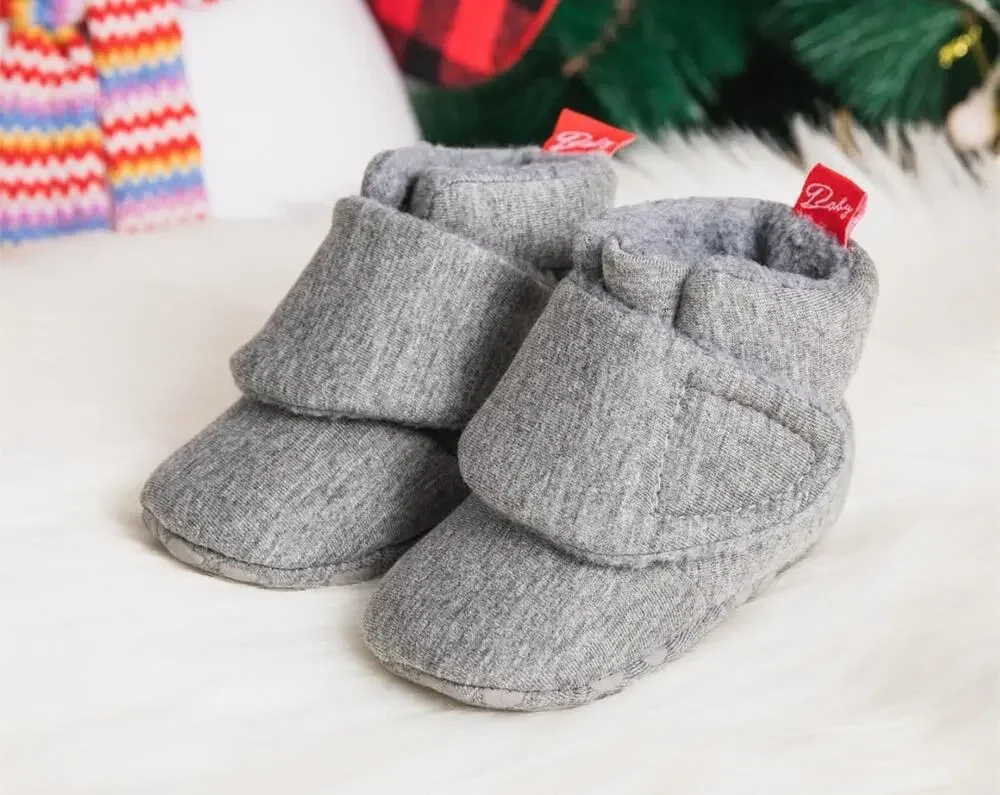 Meckior Newborn Infant Baby Girls Boys Warm Fleece Winter Booties First Walker..